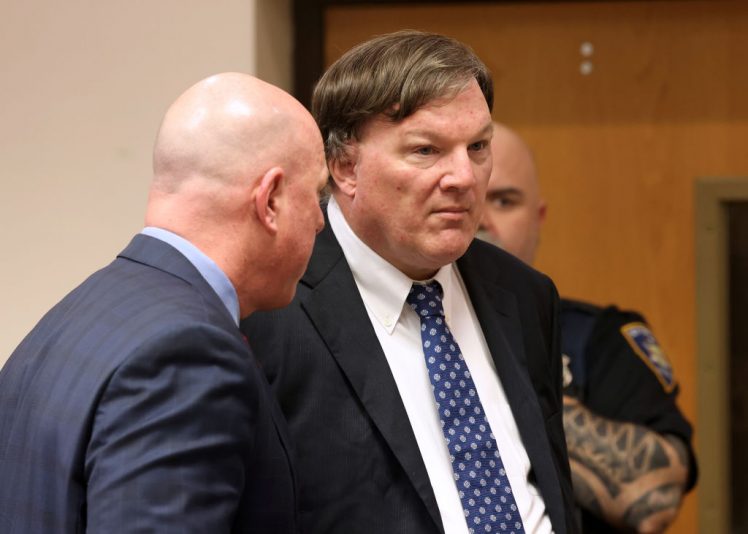 RIVERHEAD, NEW YORK - JANUARY 16: Alleged Gilgo serial killer Rex Heuermann appears before Judge Timothy P. Mazzei with his attorney Michael Brown at Suffolk County Court on January 16, 2024 in Riverhead, New York. Heuermann has been indicted in the death of a fourth woman, Maureen Brainard-Barnes. Heuermann's arrest came more than a decade after the disappearance of four women whose bodies were found within a quarter mile of each other wrapped in hunting camouflage burlap along remote Gilgo Beach on Long Island's South Shore. (Photo by James Carbone-Pool/Getty Images)
