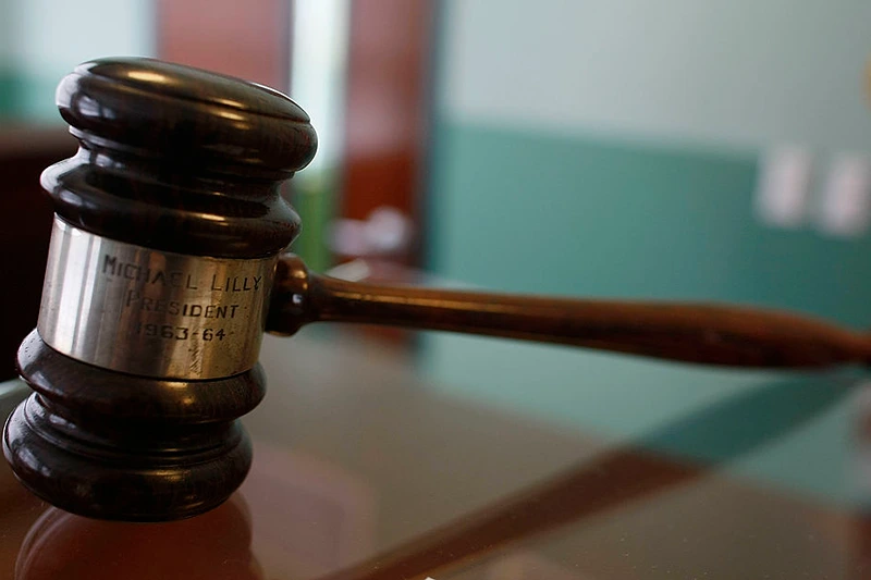 MIAMI - FEBRUARY 02: A judges gavel rests on top of a desk in the courtroom of the newly opened Black Police Precinct and Courthouse Museum February 3, 2009 in Miami, Florida. The museum is located in the only known structure in the nation that was designed, devoted to and operated as a separate station house and municipal court for African-Americans. In September 1944, the first black patrolmen were sworn in as emergency policemen to enforce the law in what was then called the "Central Negro District." The precinct building opened in May 1950 to provide a station house for the black policemen and a courtroom for black judges in which to adjudicate black defendants. The building operated from 1950 until its closing in 1963. (Photo by Joe Raedle/Getty Images)